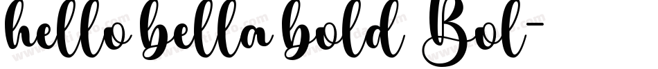 hello bella bold Bol字体转换